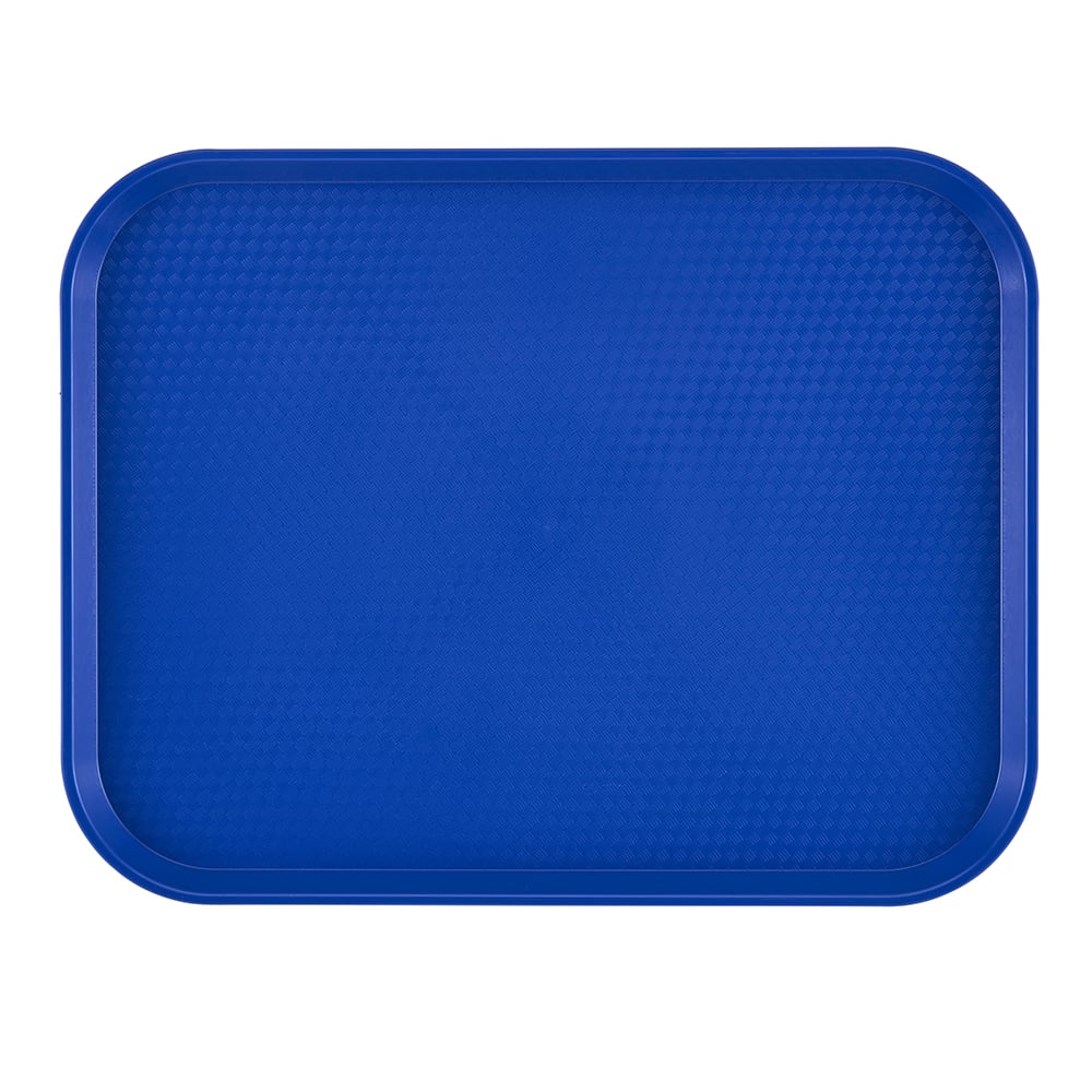 144-1216FF186 Plastic Fast Food Tray - 16 1/8"L x 11 7/8"W, Navy Blue