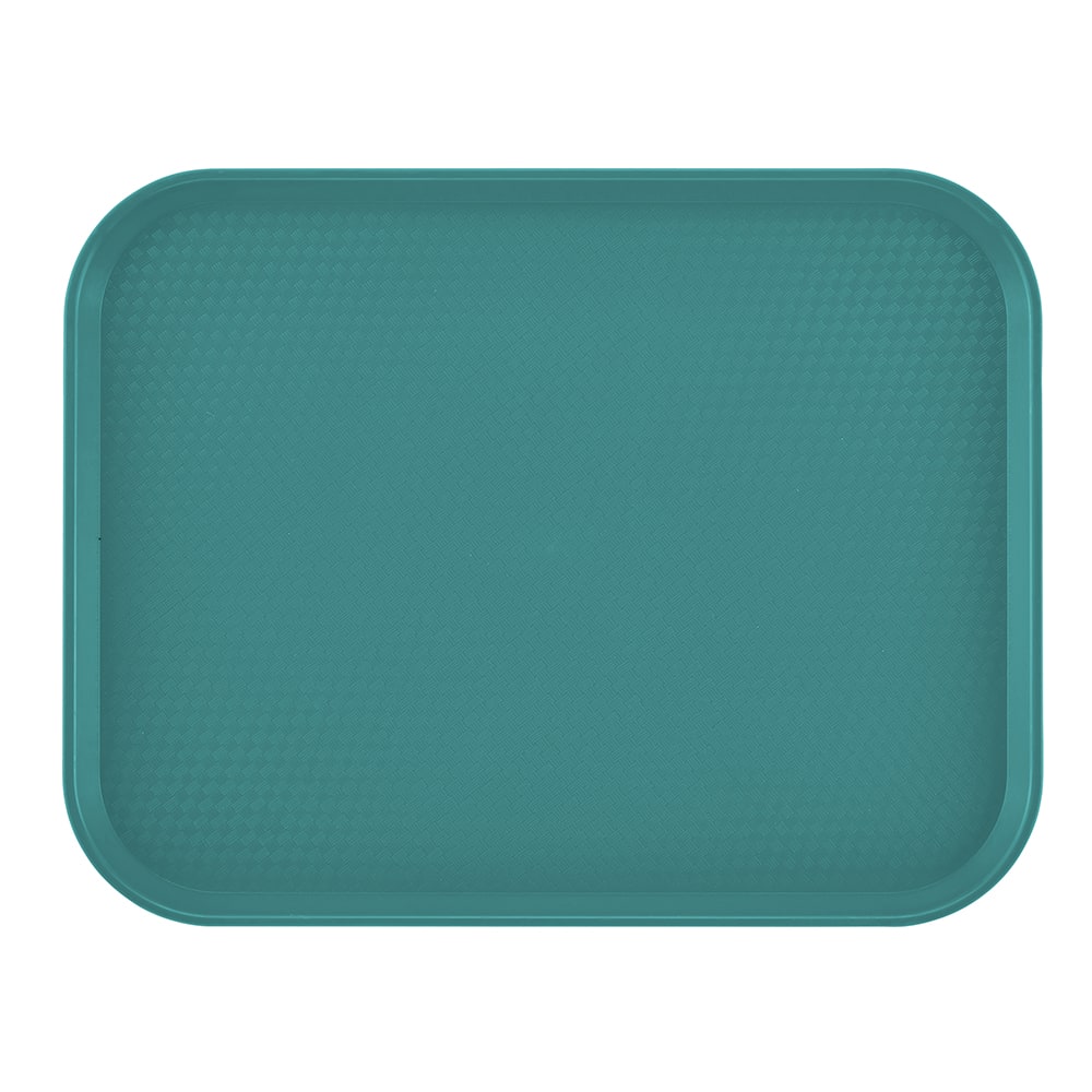 144-1216FF414 Plastic Fast Food Tray - 16 1/8"L x 11 7/8"W, Teal