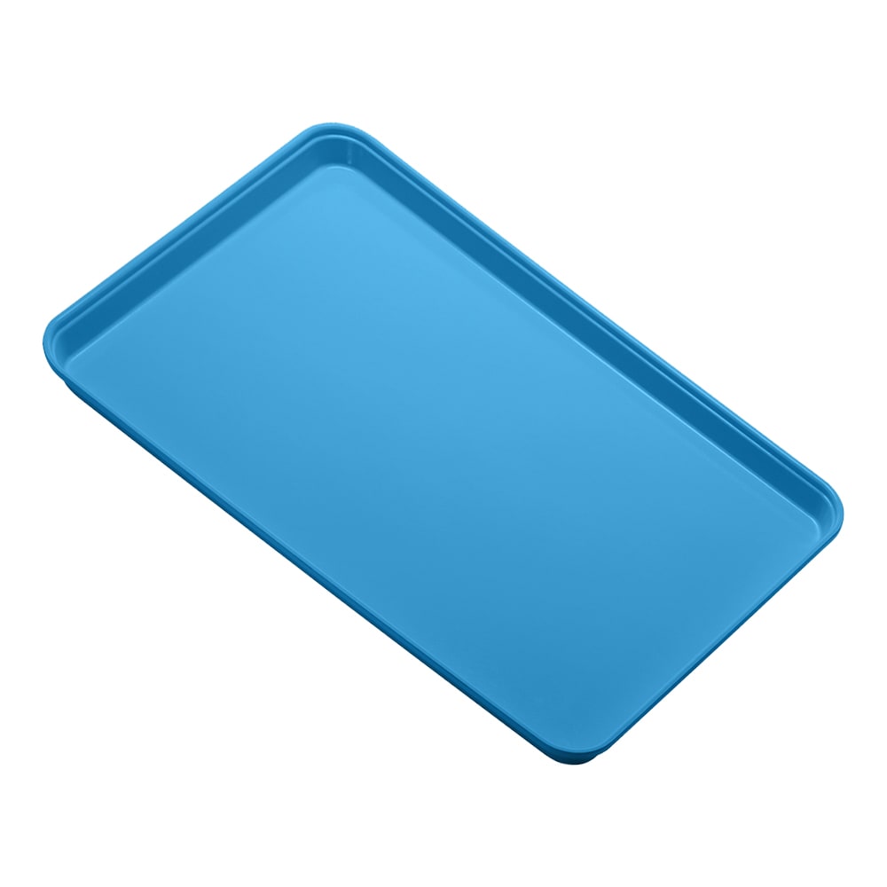 144-1224MT142 Rectangular Market Display Tray - 12 7/16" x 24" x 3/4", Blue