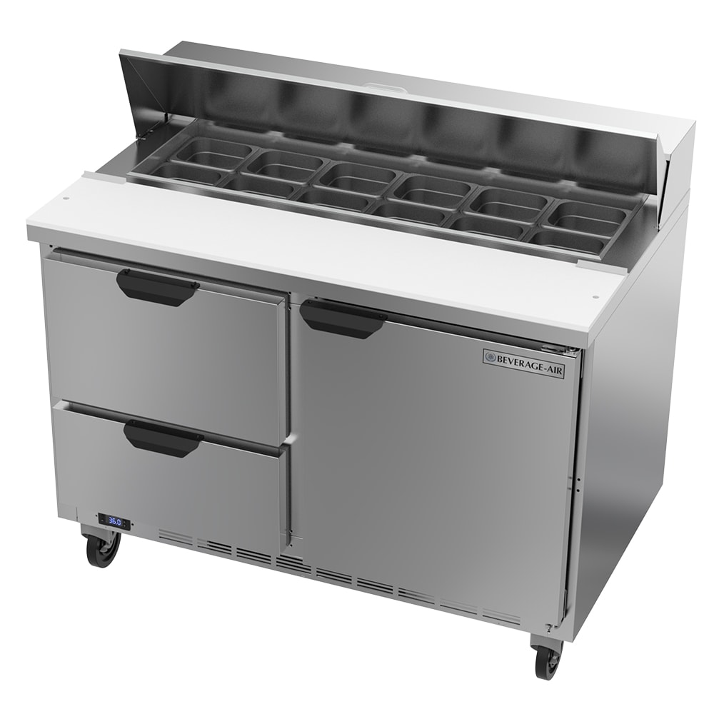 118-SPED48HC122 48" Hydrocarbon Series Sandwich/Salad Prep Table w/ Refrigerated Base, 115v