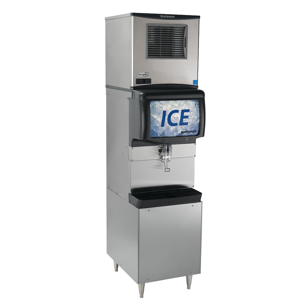 Scotsman 21 1/4 Air Cooled Nugget Ice Machine & Bin & Water Dispenser, 500  lb.
