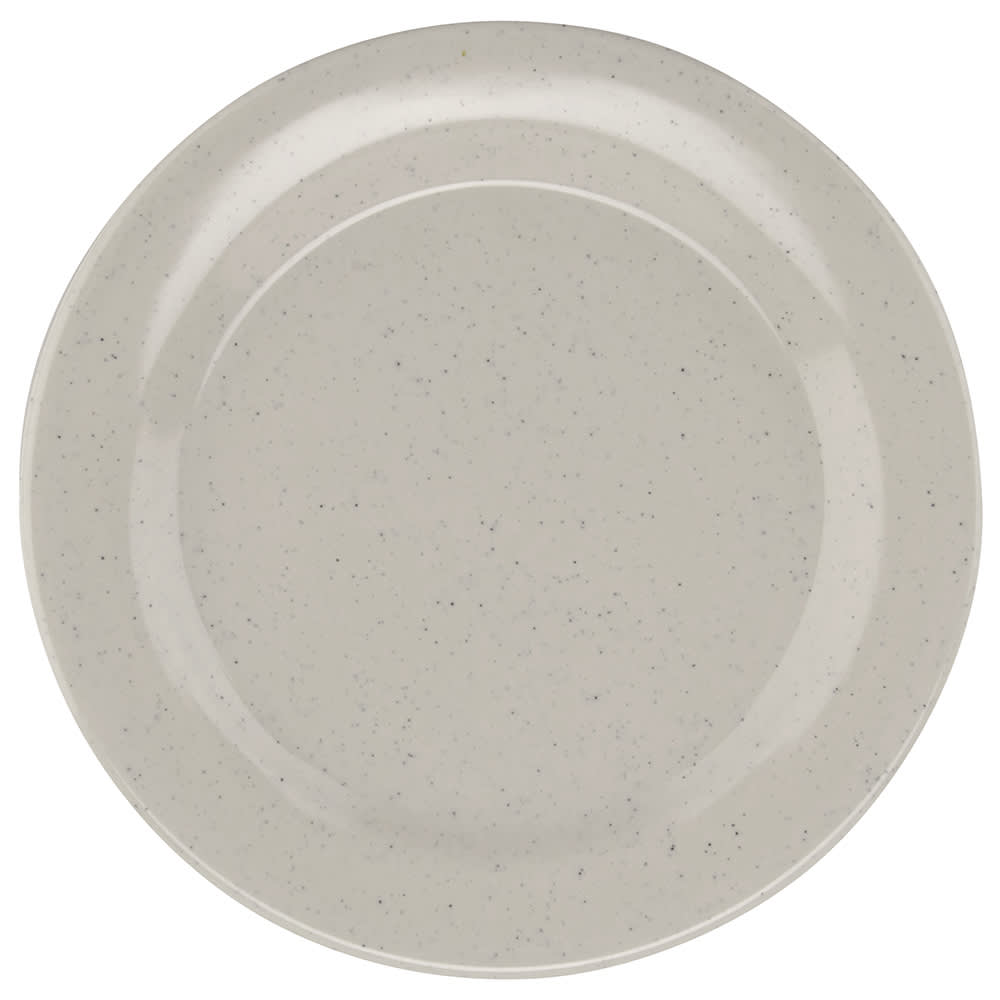 284-BF700IR 7 1/2" Round Melamine Dessert Plate, Ironstone Speckled