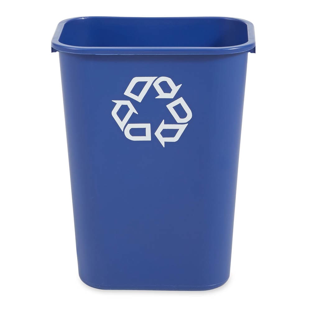 Rubbermaid FG295773BLUE 10 3/10 gal Multiple Material Recycle Bin - Indoor