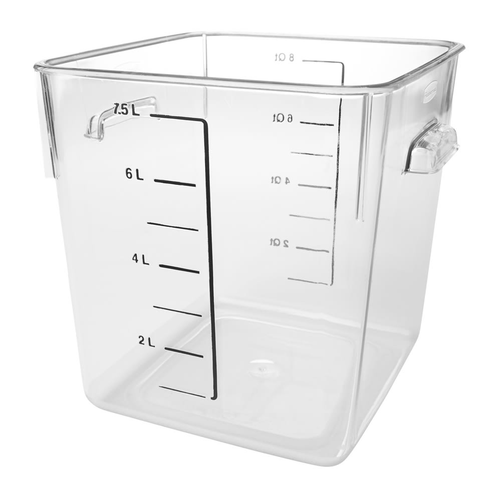 Rubbermaid Square Space-Saving Container; 8 Quart