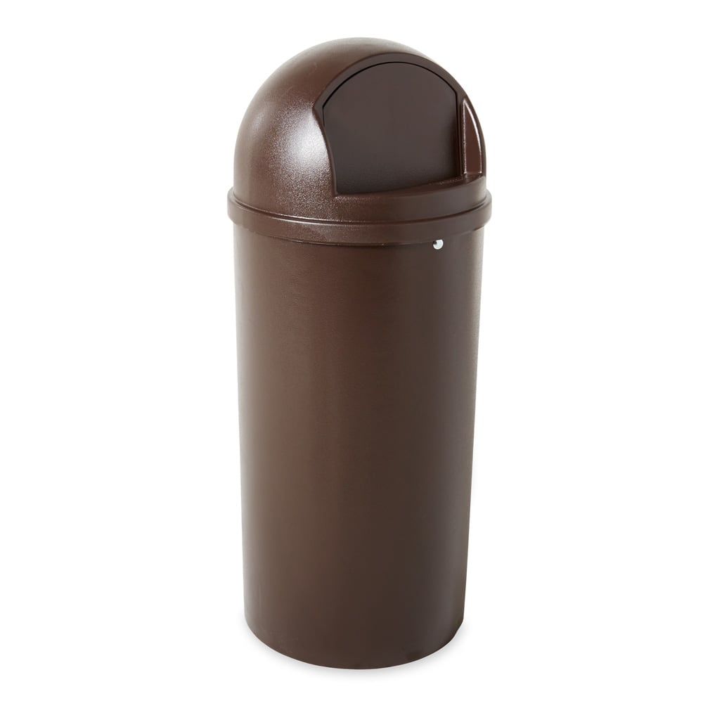 Rubbermaid FG817088BRN 25 gal Indoor Decorative Trash Can