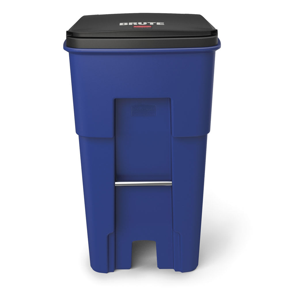 007-9W2173BLUE 65 gal Utility Wheeled Trash Can - 41 4/5 H x 25 3/10 W x 32 3/10" L, Blue