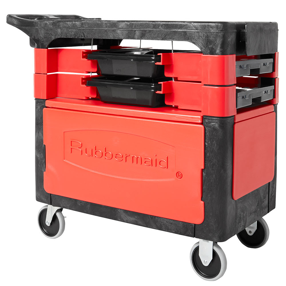 Rubbermaid® Xtra™ Equipment Cart With Lockable Doors And Enclosed Sides,  300 Lb. Capacity