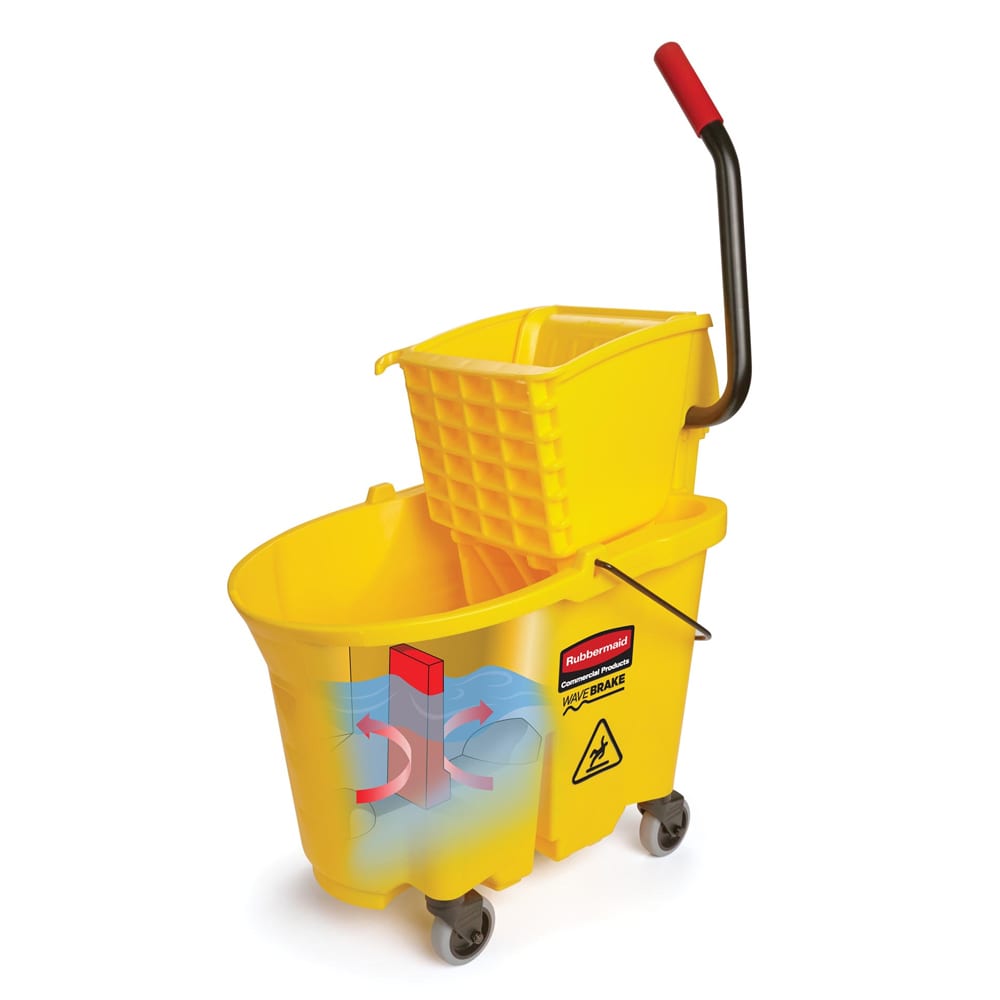 3690804 - Commercial Mop Bucket with Side-Press Wringer 26 Quart - Yellow