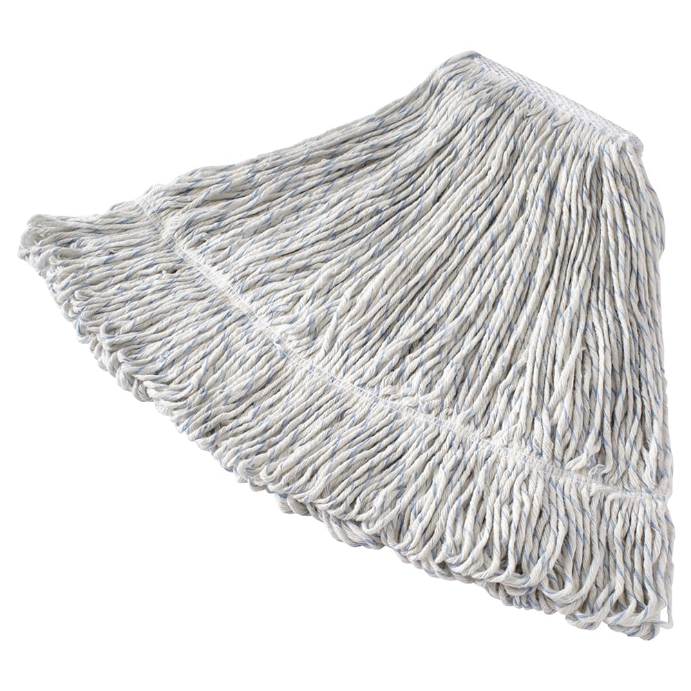 007-FGC41206WH00 Looped-End Medium Wet Mop Head - 1" Headband, 8 Ply Cotton/Synthetic, White...