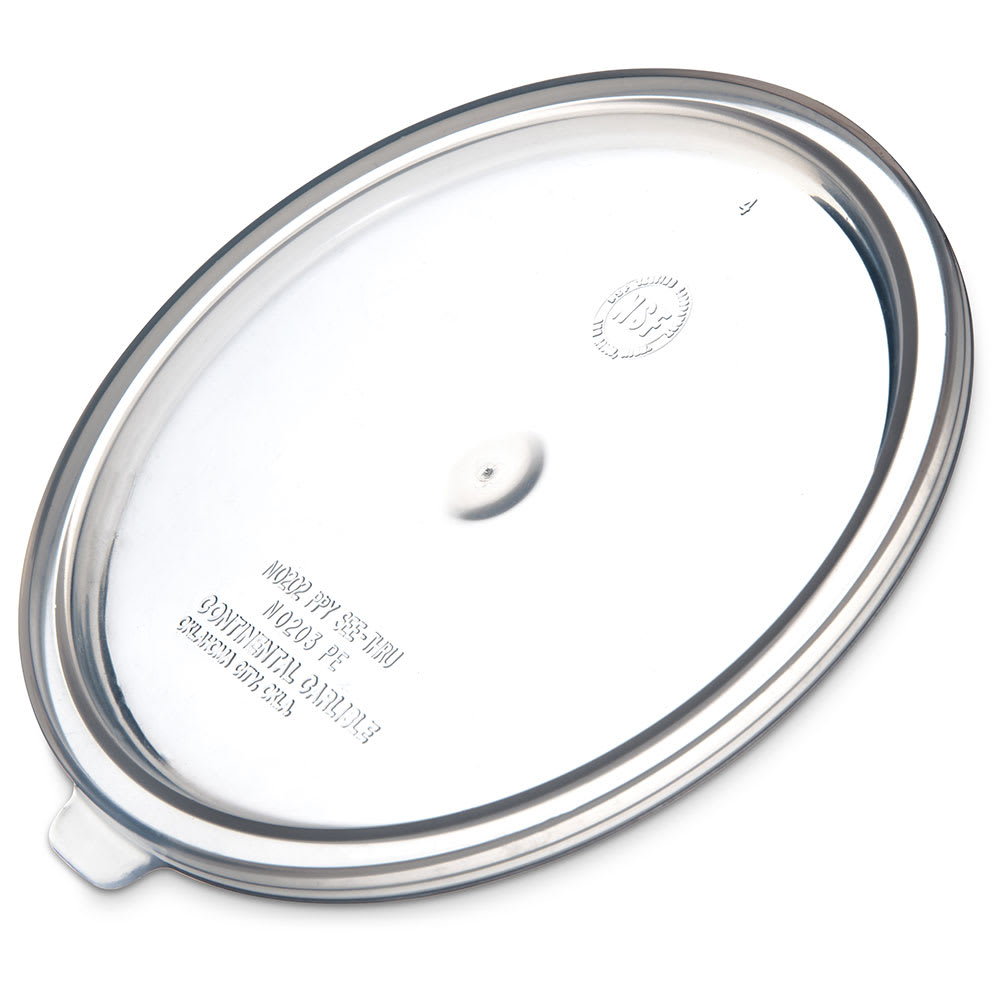 028-0202PP Lid for 1 1/2 & 2 7/10 qt Containers - Polypropylene, Translucent
