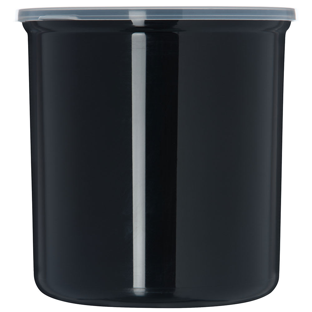 028-0342BK 2 7/10 qt PolyTuf Crock - SnapOn Lid, Translucent/Black