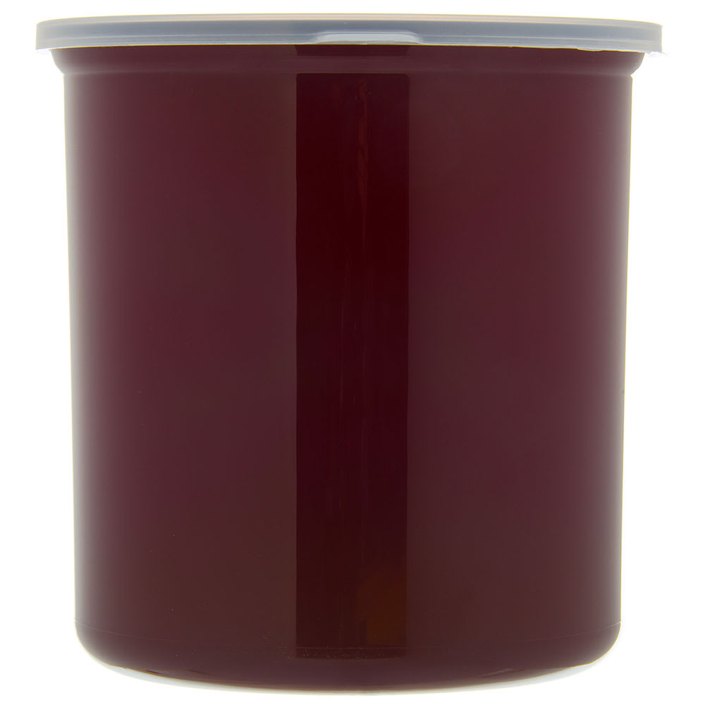028-0342BR 2 7/10 qt PolyTuf Crock - SnapOn Lid, Translucent/Brown