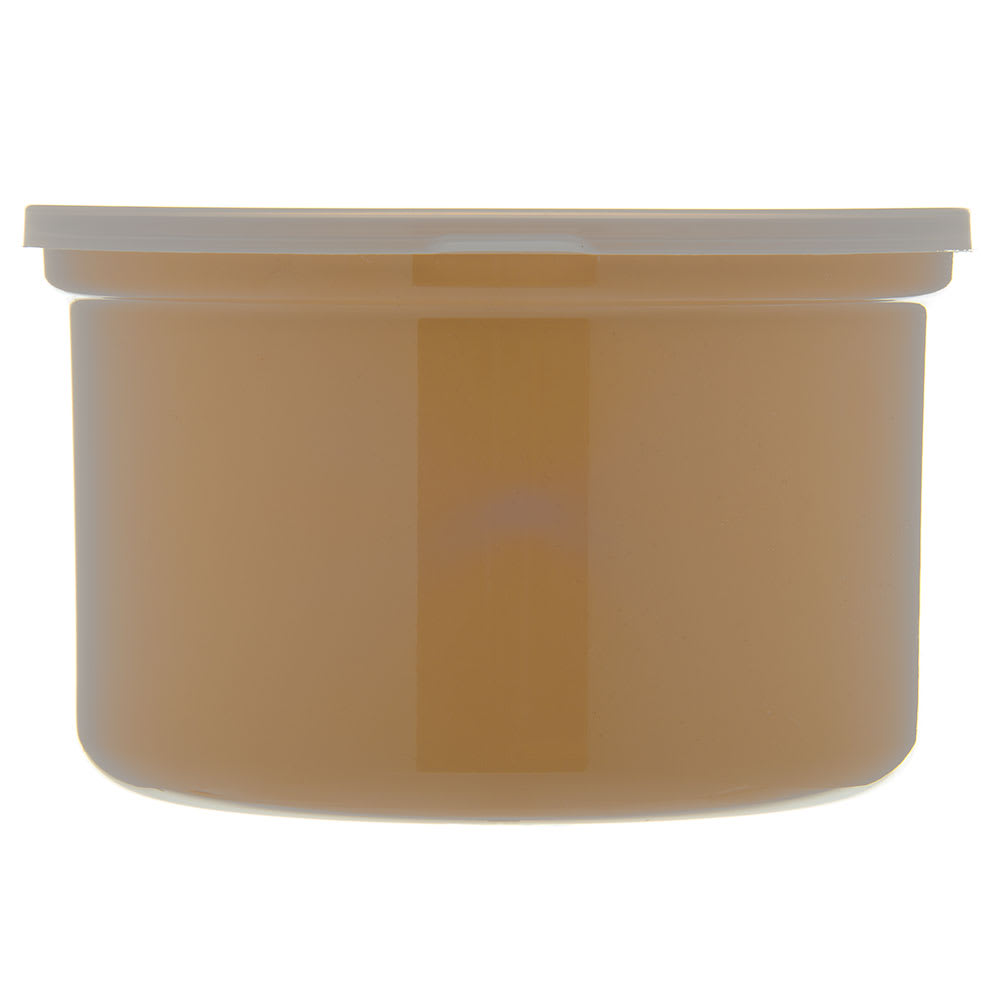 028-0343BE 1 1/2 qt Poly Tuf Crock - Snap On Lid, Translucent/Beige