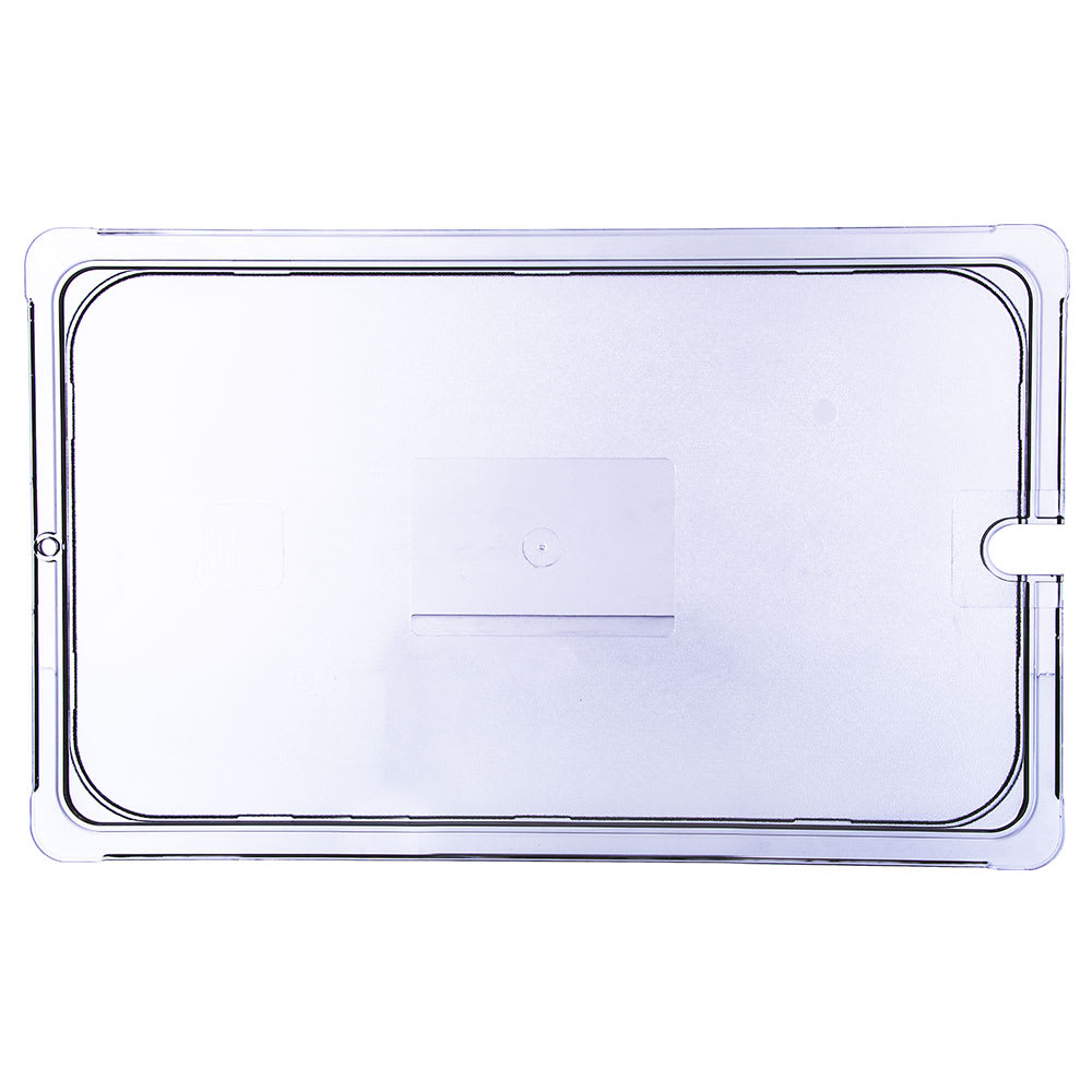 028-10217U07 Universal Full Size Food Pan Lid - Flat, Notched, Clear