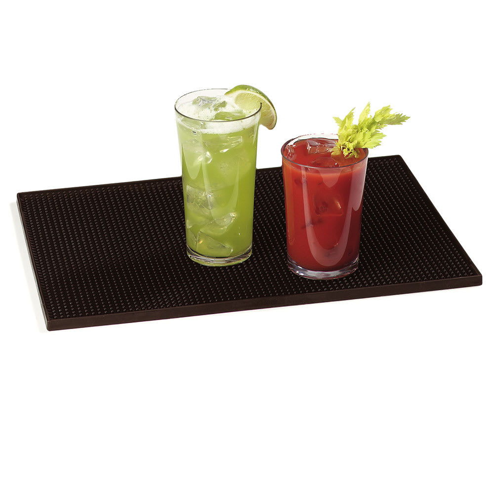 028-1060101 Rectangular Service Mat - 18" x 12", Rubber, Brown