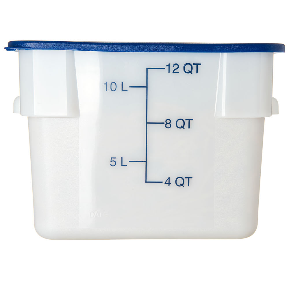 028-1073402 12 qt Square Food Storage Container - Stackable, White