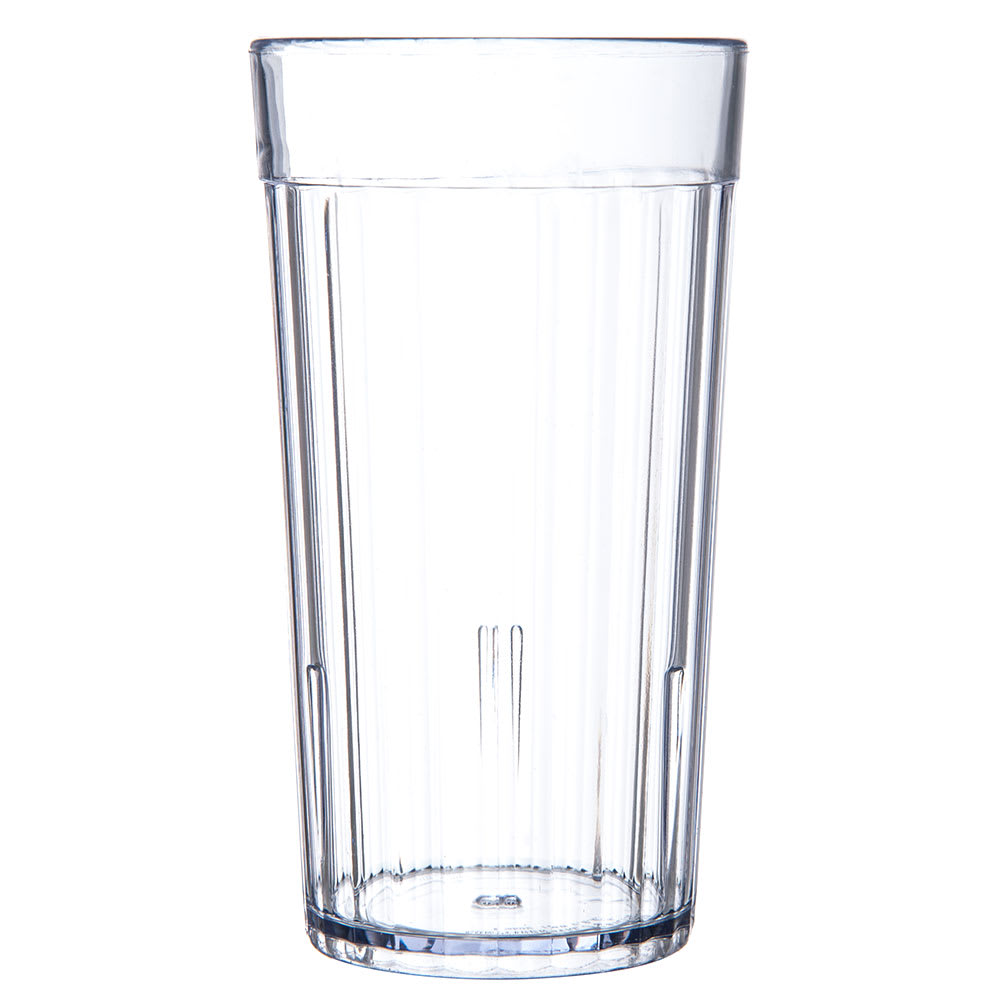 028-1112C 12 oz Clear Fluted Plastic Tumbler