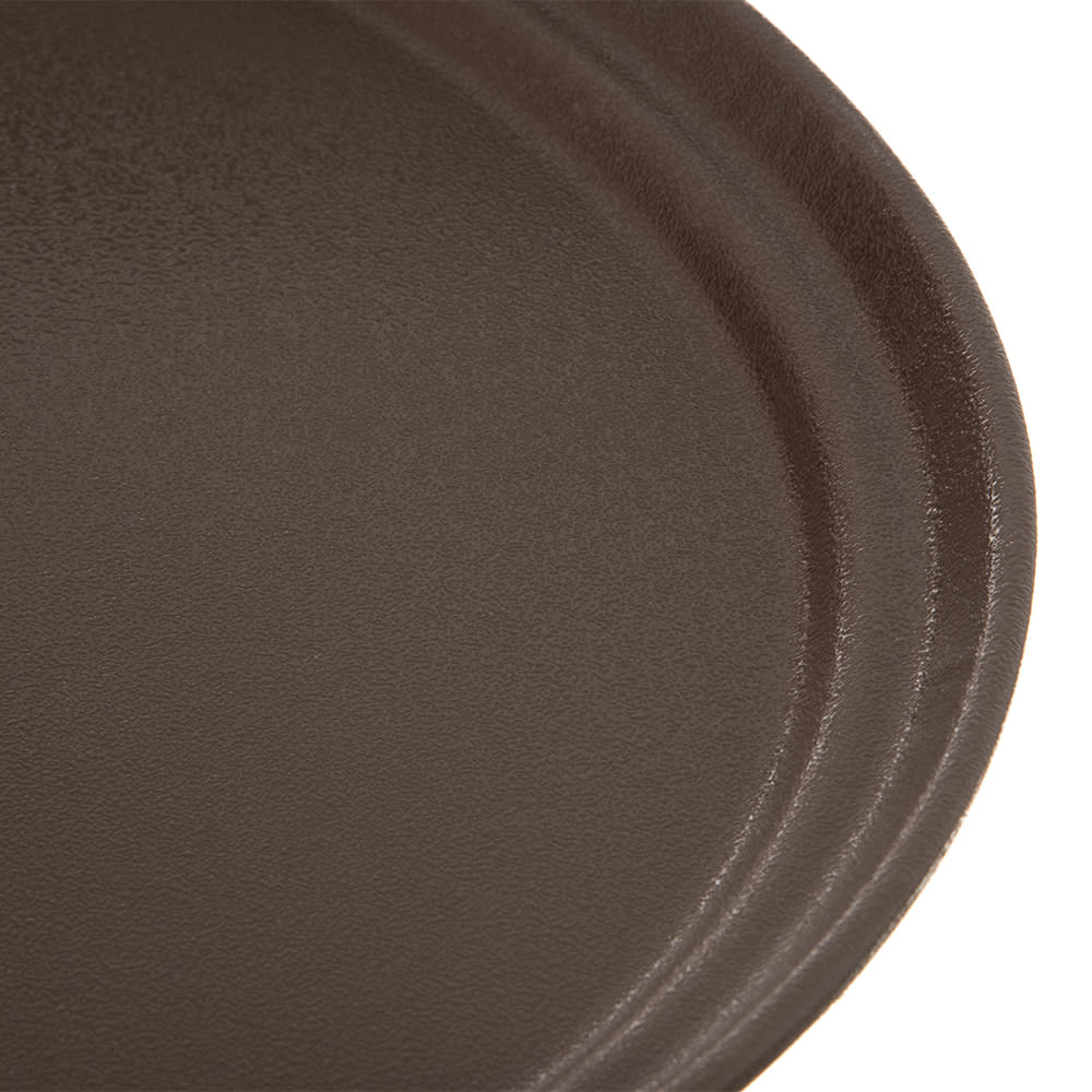 Choice 27 x 22 Black Oval Non-Skid Serving Tray