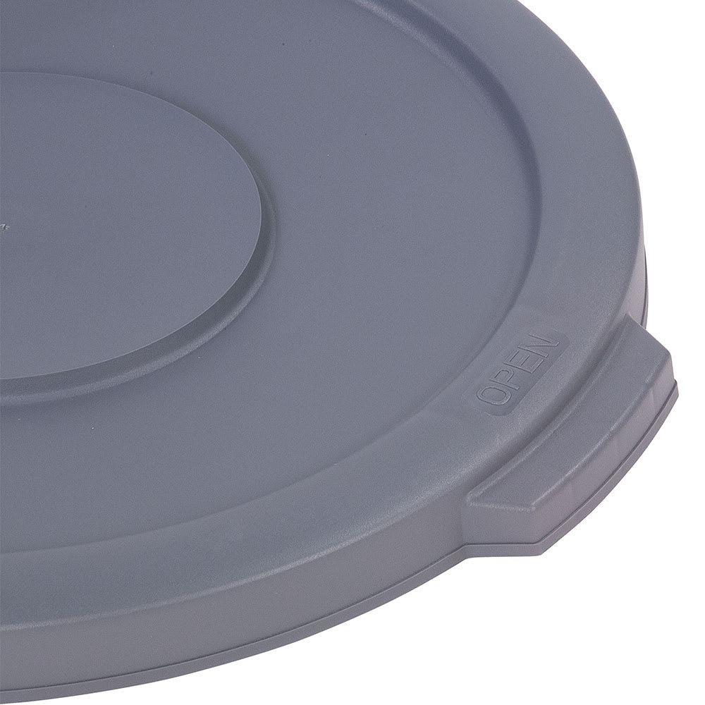 028-34101123 Round Flat Trash Can Lid - Plastic, Gray