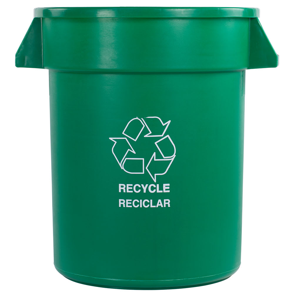 028-341032REC09 32 gal Multiple Materials Recycle Bin - Indoor/Outdoor