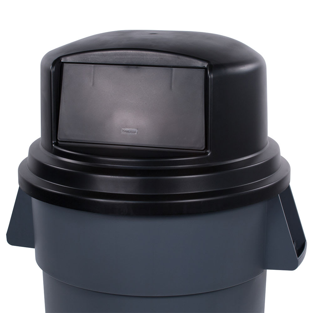 028-34105703 Round Dome Trash Can Lid - Plastic, Black