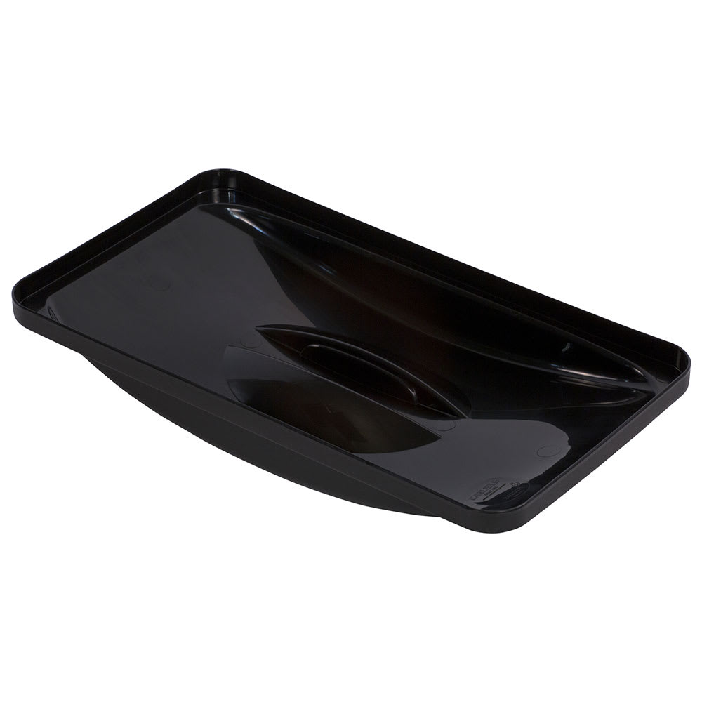 028-34202503 Rectangle Dome Trash Can Lid - Plastic, Black