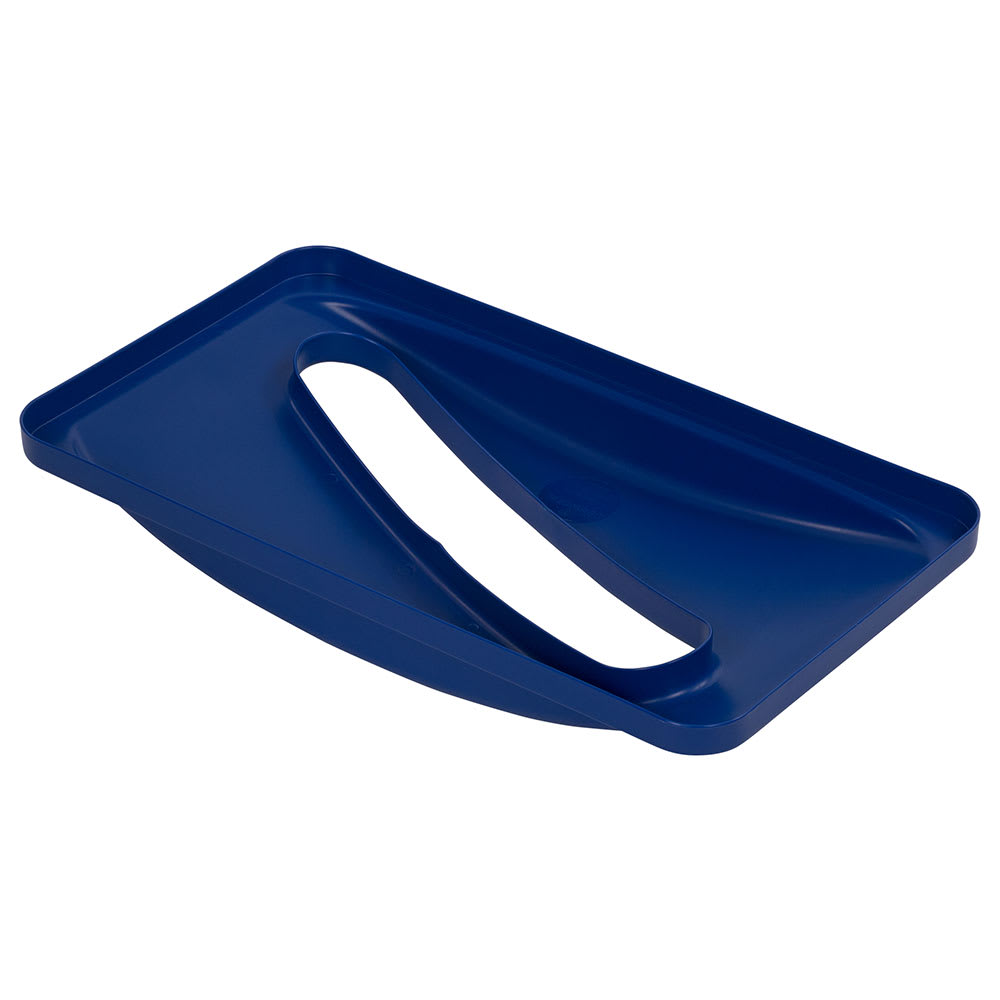 028-342026REC14 Rectangle Recycling Trash Can Lid - Plastic, Blue