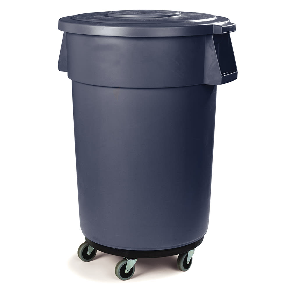 Carlisle 3691003 Round Plastic Trash Can Dolly w/ Raised Center & 250