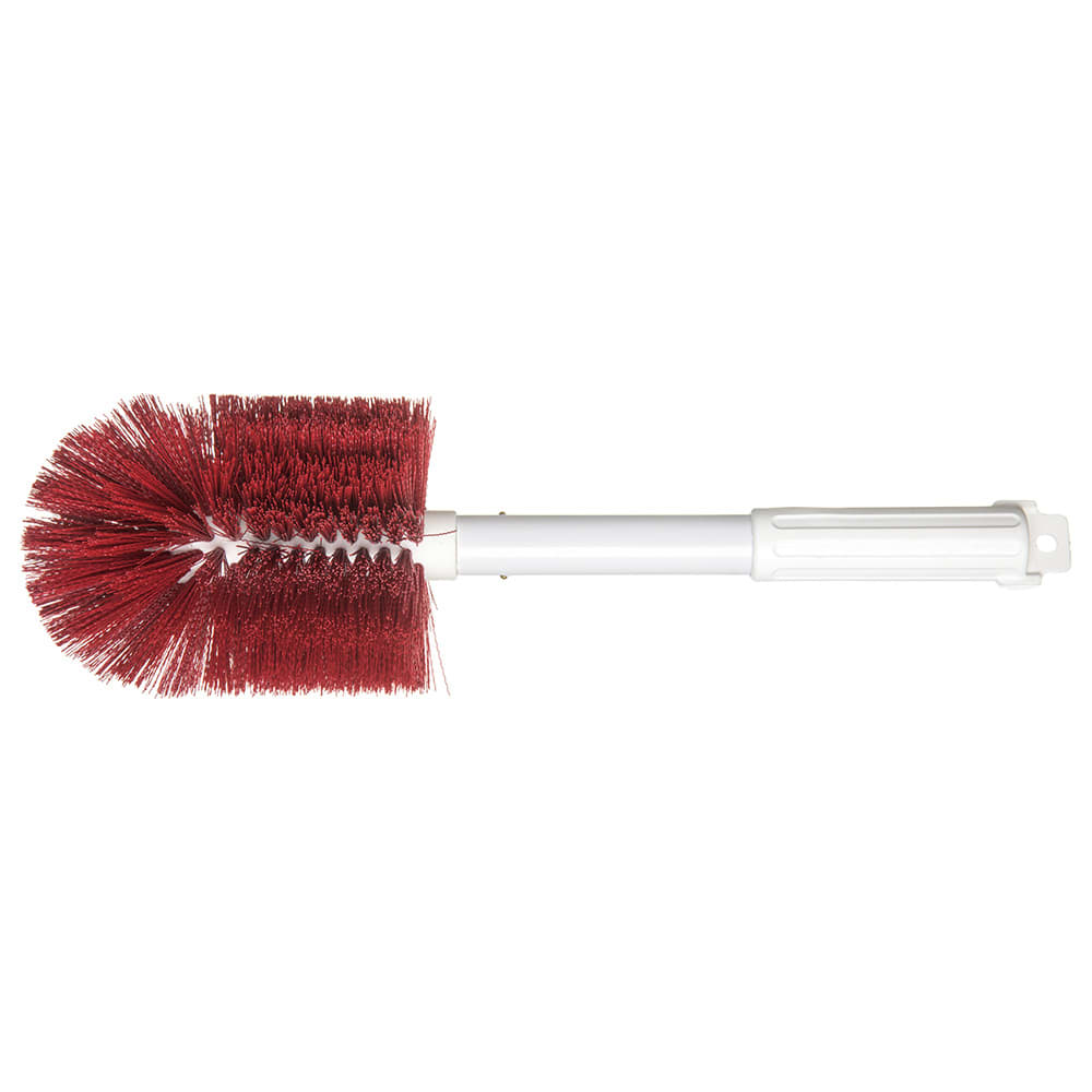 028-4000205 16" Oval Multi Purpose Valve/Fitting Brush - Poly/Plastic, Red