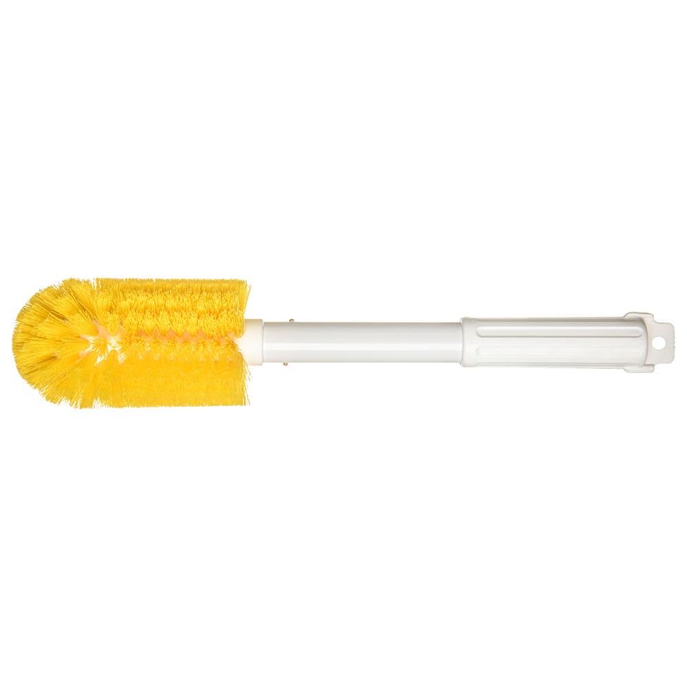 028-4000404 16" Round Multi Purpose Valve/Fitting Brush - Poly/Plastic, Yellow