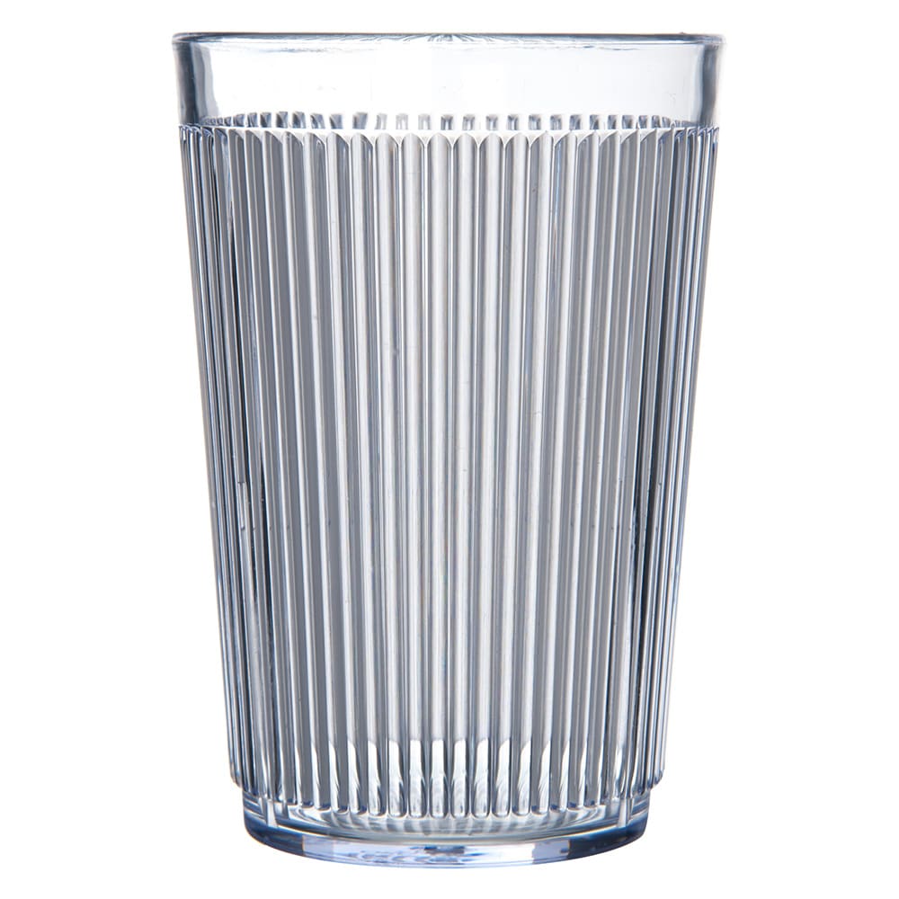 028-401007 9 1/2 oz Clear Ribbed Plastic Tumbler