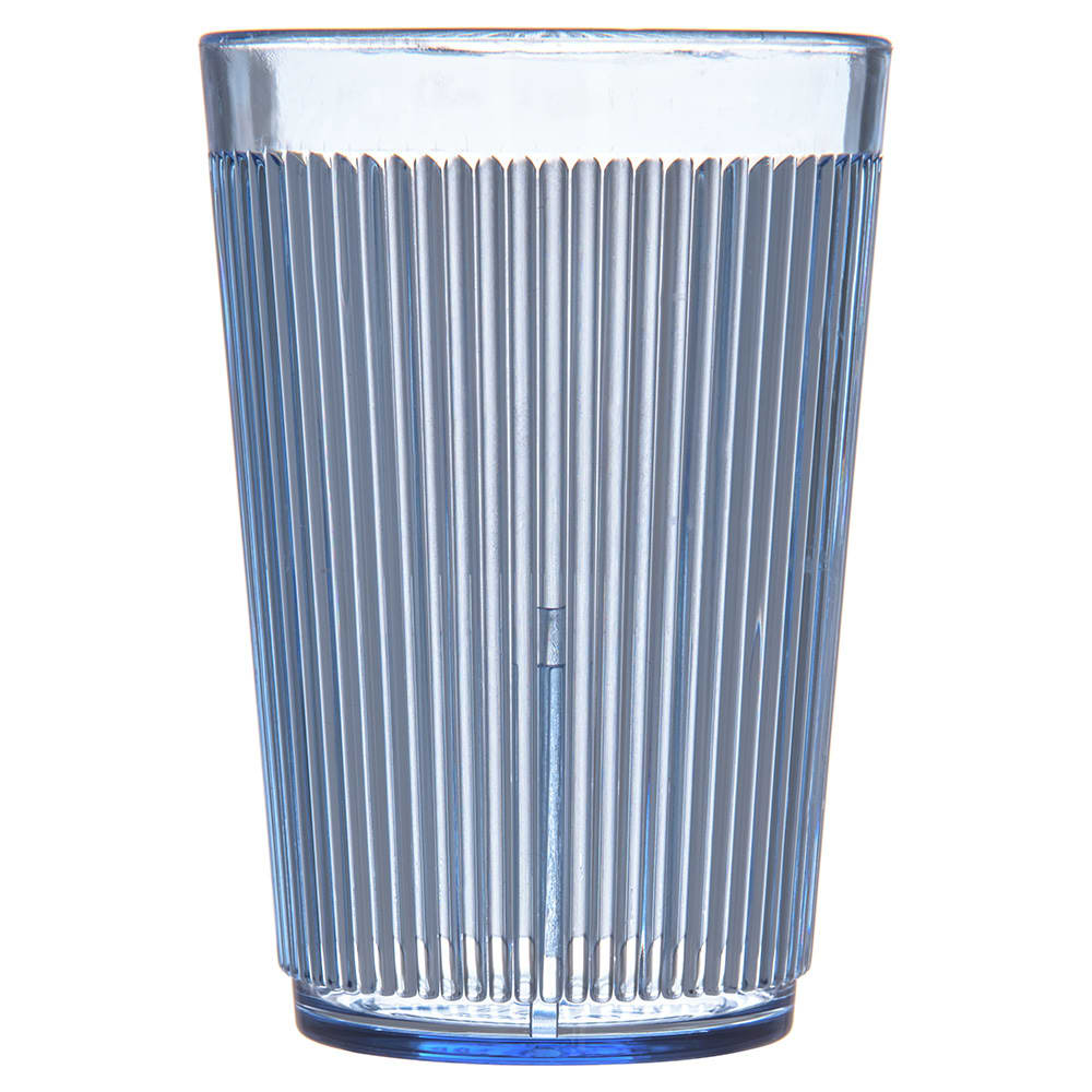 028-401054 9 1/2 oz Blue Ribbed Plastic Tumbler