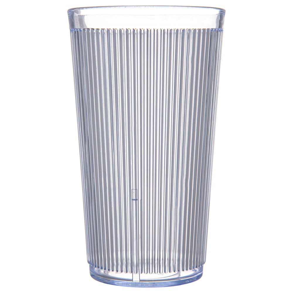 028-403514 20 oz Ocean Blue Ribbed Plastic Tumbler