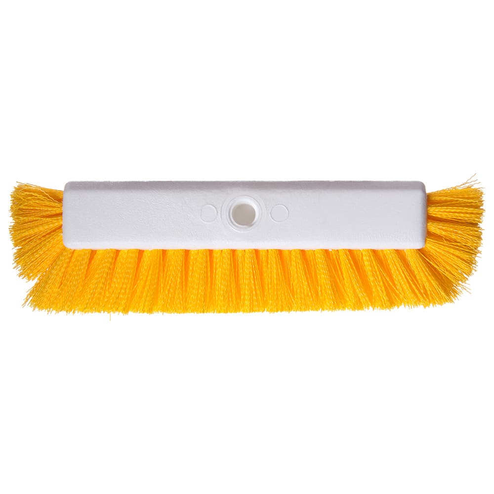 028-4042200 10" Dual Surface Floor Scrub Brush Head - Poly/Plastic, Yellow