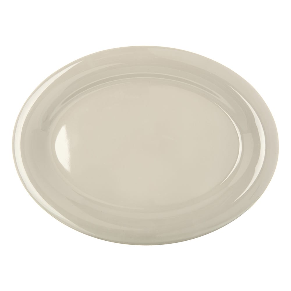 028-4308242 Melamine Platter - 12" x 9 1/4", Bone