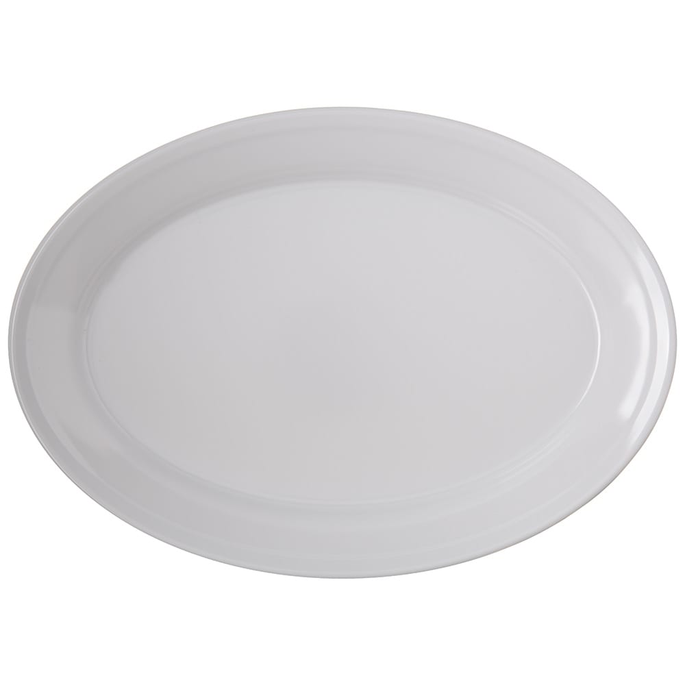 White Plain Ceramic Oval Platter at Rs 300 in Khurja