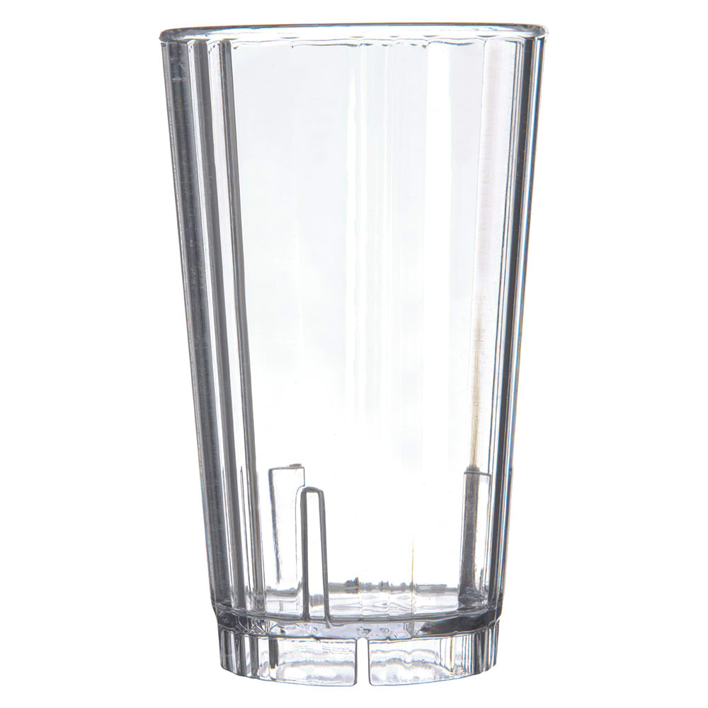 028-4363307 8 oz Clear Fluted Plastic Tumbler