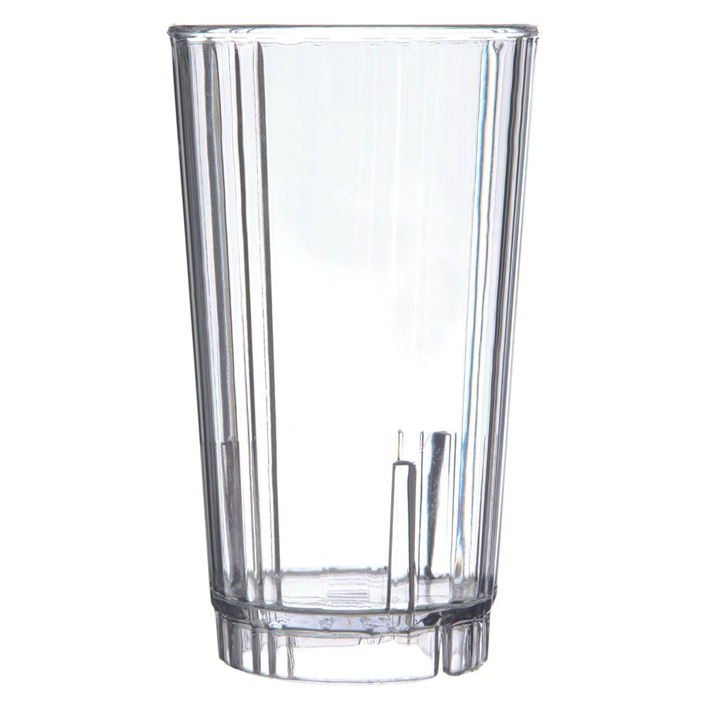 028-4363507 10 oz Clear Fluted Plastic Tumbler