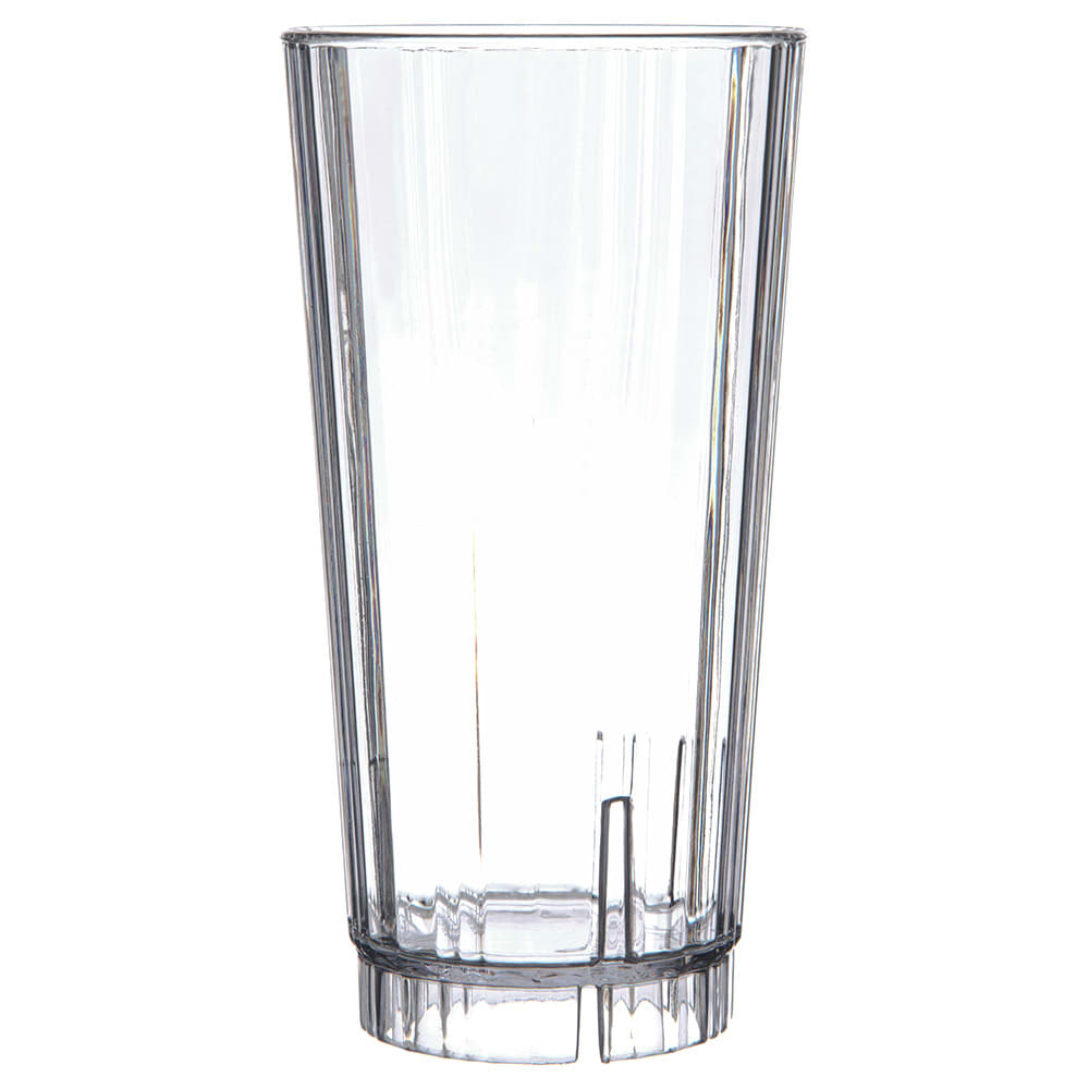 028-4364007 22 oz Clear Fluted Plastic Tumbler