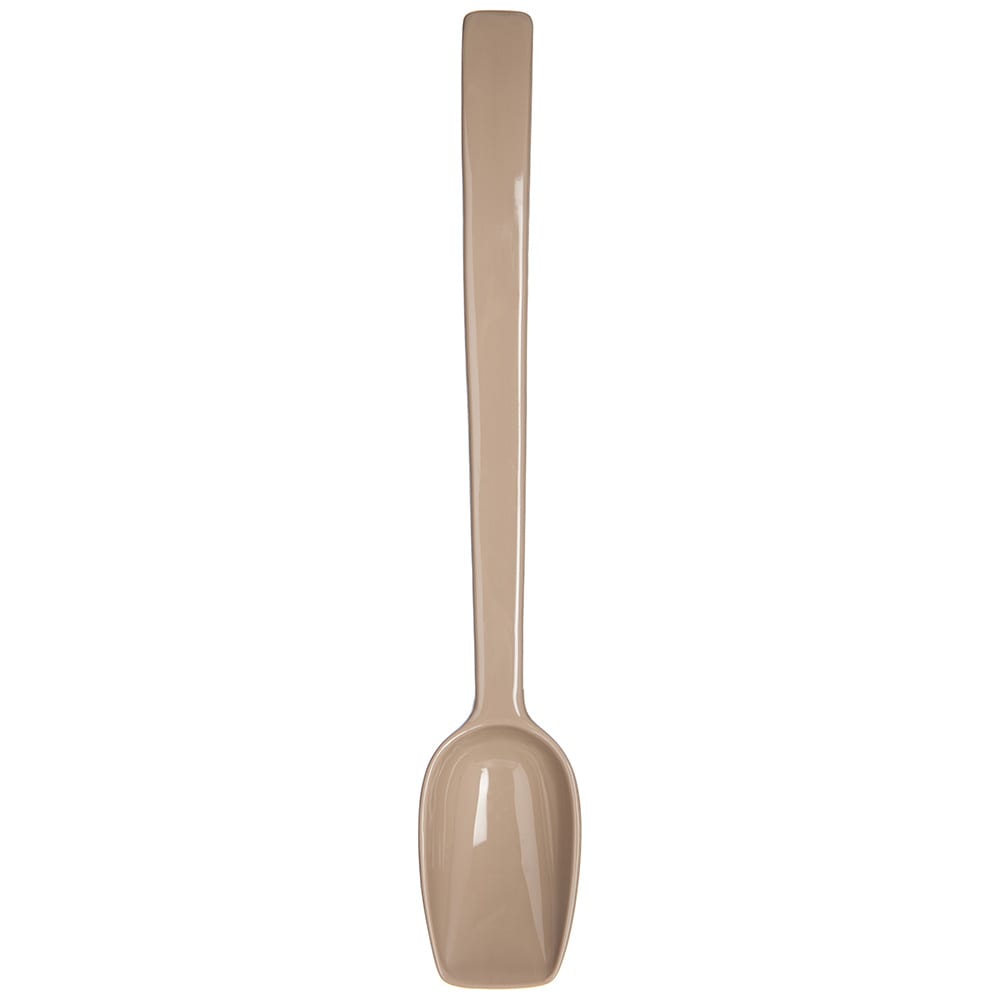 028-4470BE 10"L Solid Salad/Buffet Spoon w/ 3/4 oz Capacity, Plastic, Beige