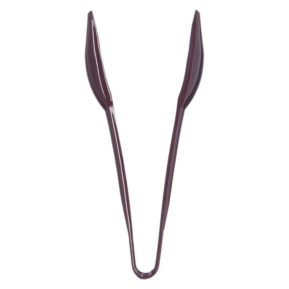 028-4606BR 6"L Plastic Salad Tongs, Brown