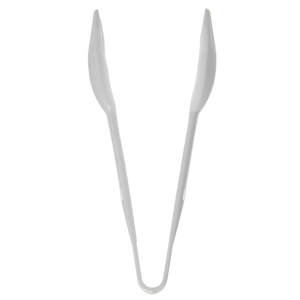 028-4606W 6"L Plastic Salad Tongs, White