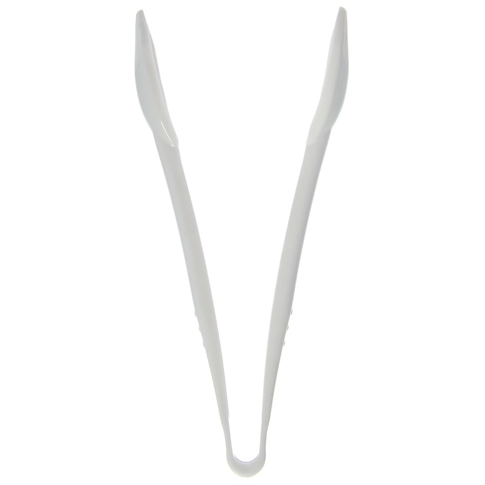 028-460902 9"L Plastic Salad Tongs, White