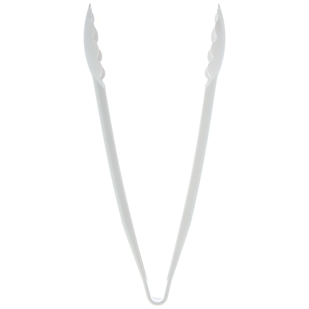 028-4712W 12"L Plastic Utility Tongs, White