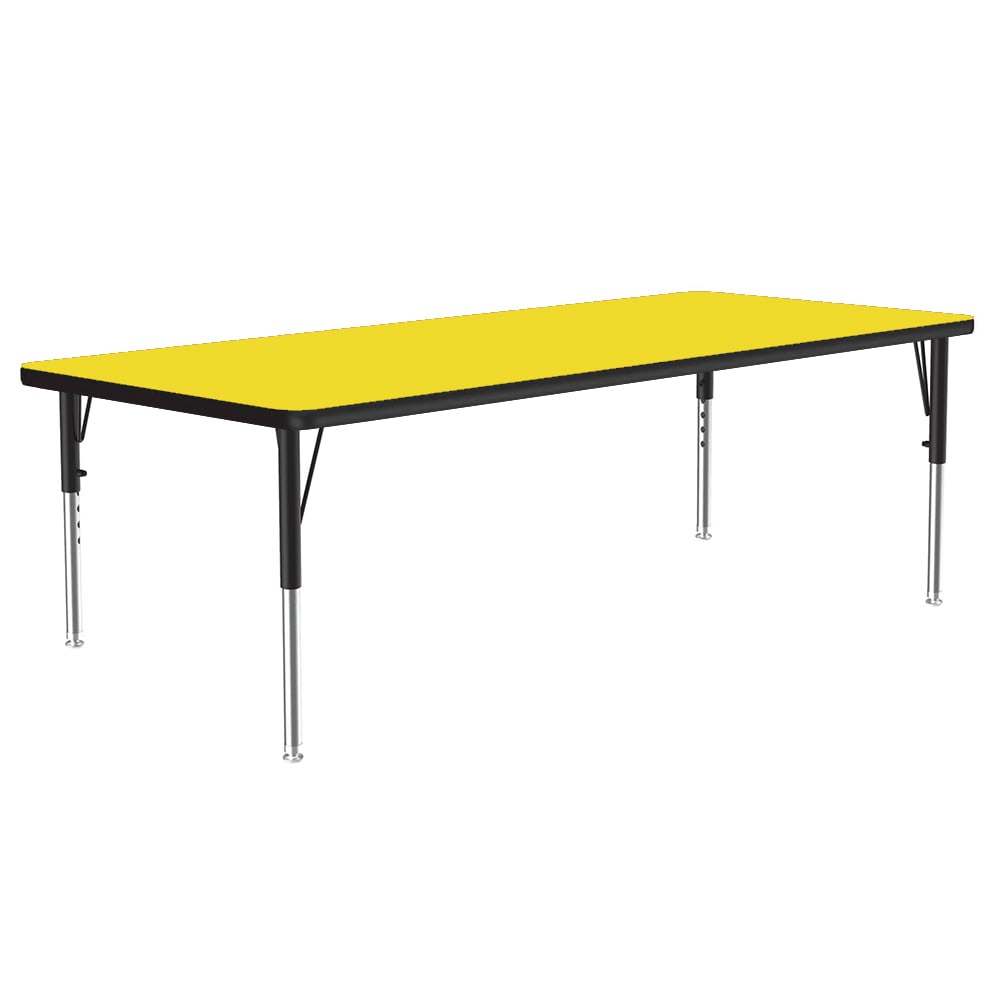 228-A3072REC38 Activity Table w/ 1 1/4" High Pressure Top, 72"W x 30"D, Yellow