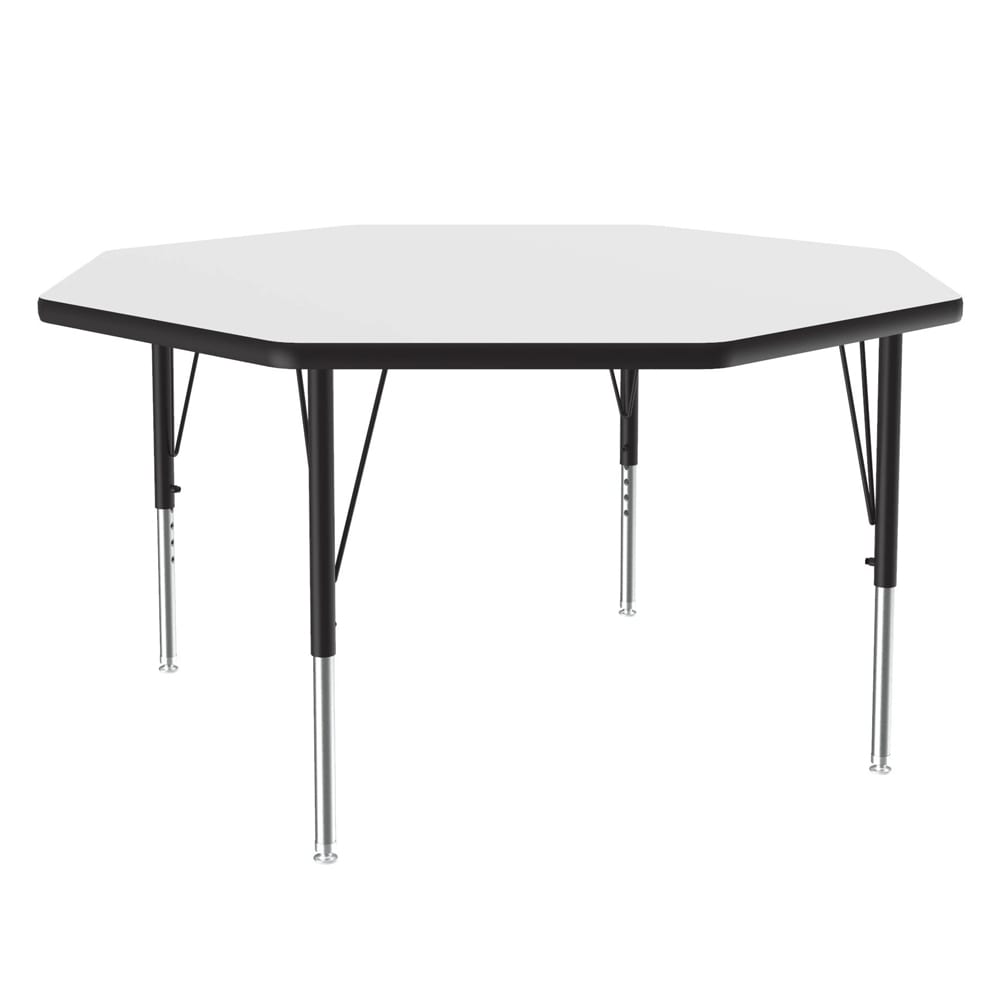 228-A48OCT36 48" Octagonal Table w/ 1 1/4" High Pressure Top, White