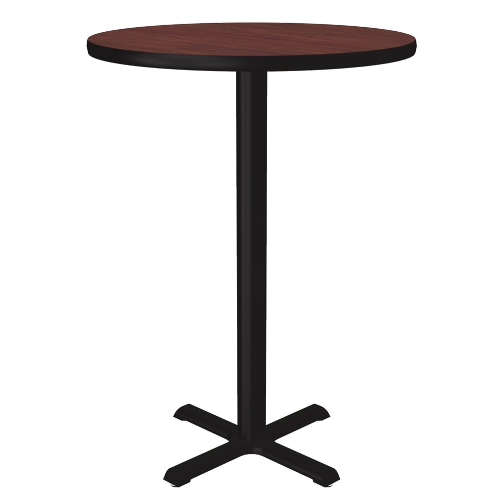 228-BXT24R20 24" Round Dining Height Table - Laminate, Mahogany
