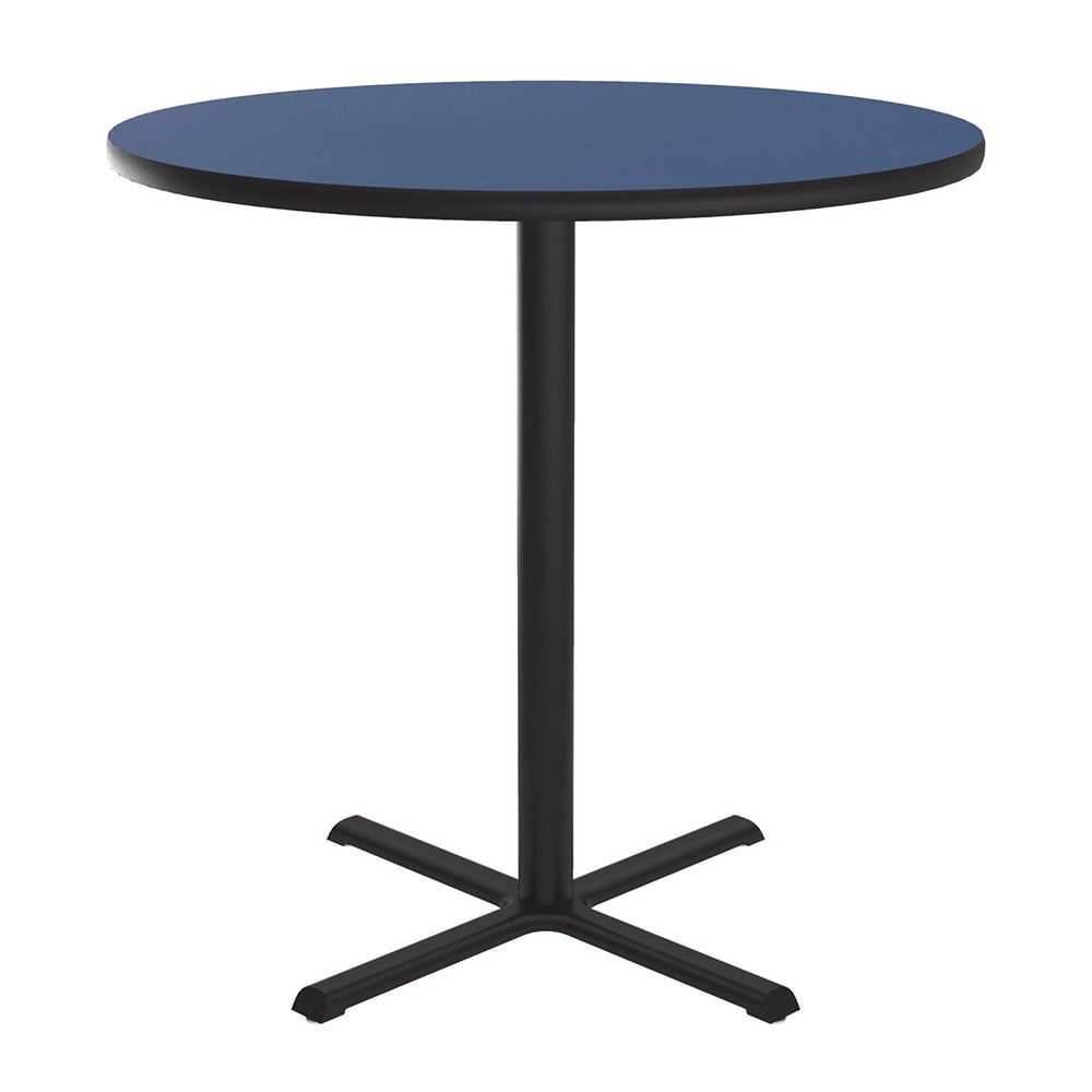 228-BXT30R27 30" Round Dining Height Table - Laminate, Blue