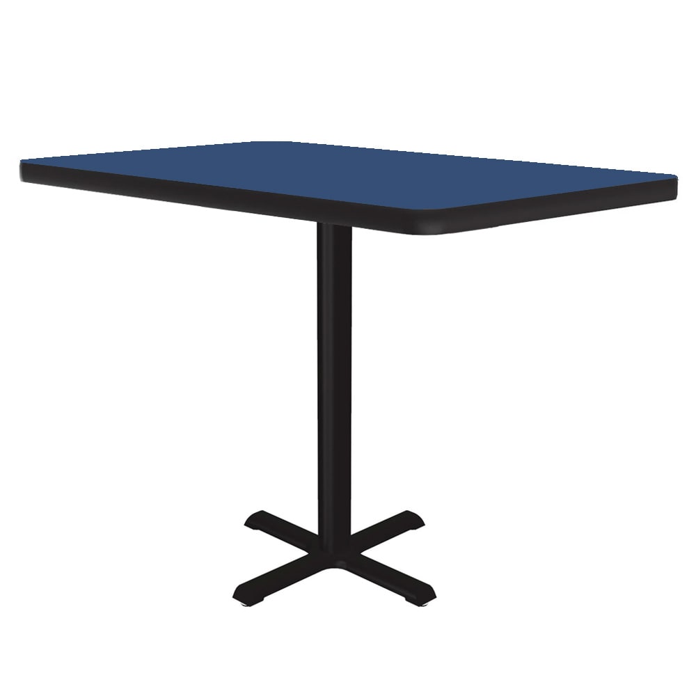 228-BXT36S27 36" Square Dining Height Table - Laminate, Blue