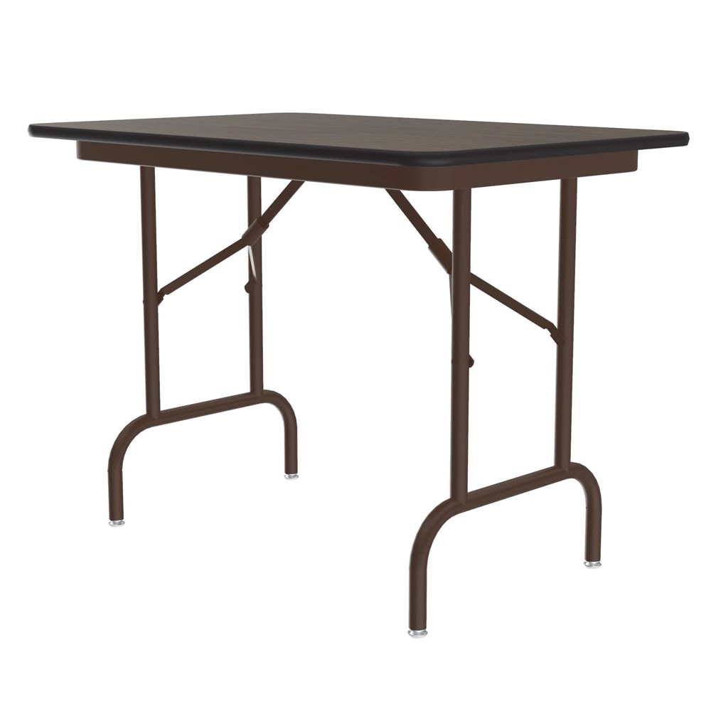 228-CF2436MK 36" Rectangular Folding Table w/ Walnut Melamine Top, 26 1/2"H